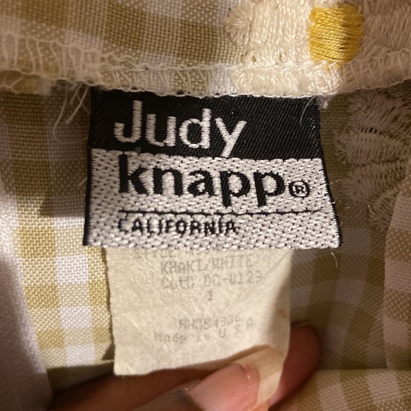 Vintage 90s mini skirt daisy and khaki gingham🌼👗🌼 size 1/small - Picture 3 of 6